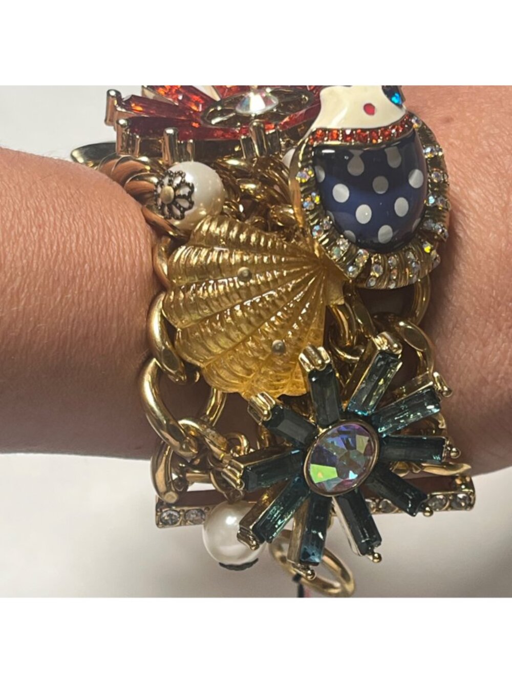 Rare Betsey Johnson Nautical Charm Bracelet & Earrings Set NWT $171 Retail - Picture 3 of 7